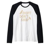 Adopt Don't Shop - Simpatico animale salvatutto per cani, gatti, amanti degli animali domestici Maglia con Maniche Raglan