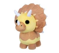 Adopt Me AME0101-20 cm peluche - triceratops, peluche ufficiale con codice gioc