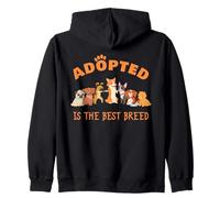Adopted is The Best Breed: Dog Rescue Shelter & Adoption Felpa con Cappuccio