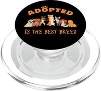Adopted is The Best Breed: Dog Rescue Shelter & Adoption PopSockets PopGrip per MagSafe