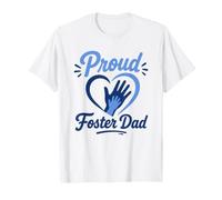 Adoption Family Support Love Heart Hands Proud Foster Dad Maglietta