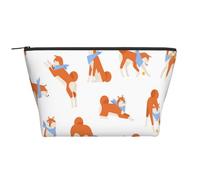 Adorabile Akita Inu, Borsa da toilette Borsa per trucco Borsa per cosmetici Borsa da toilette da viaggio portatile