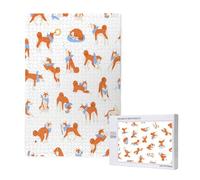 Adorabile Akita Inu,Puzzle in legno da 1000 pezzi per adulti e adolescenti