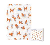 Adorabile Akita Inu,Puzzle in legno da 300 pezzi per adulti e adolescenti