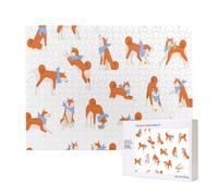 Adorabile Akita Inu,Puzzle in legno da 500 pezzi, gioco di famiglia, puzzle per adulti e adolescenti, decorazioni per la casa