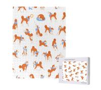 Adorabile Akita Inu,Puzzle in legno da 500 pezzi per adulti e adolescenti