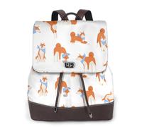 Adorabile Akita Inu,Zaino da donna, impermeabile, leggero, in pelle PU, alla moda, da viaggio