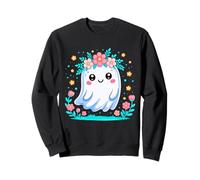 Adorabile apparizione di Fantasmi Floreali Kawaii Halloween Felpa