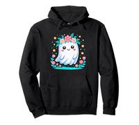 Adorabile apparizione di Fantasmi Floreali Kawaii Halloween Felpa con Cappuccio