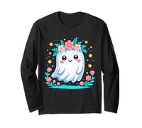Adorabile apparizione di Fantasmi Floreali Kawaii Halloween Maglia a Manica