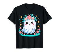 Adorabile apparizione di Fantasmi Floreali Kawaii Halloween Maglietta