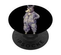 Adorabile asino in pigiama per divertirsi a dormire PopSockets PopGrip Adesivo