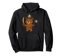 Adorabile Avventura dell'orso Pirata con Bandiera Jolly Roger Felpa con Cappuccio