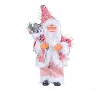 Adorabile bambola decorativa per albero di Babbo Natale, da abbracciare, per le vacanze (rosa)