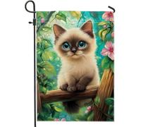Adorabile bandiera da giardino con gattini, decorazione per la casa e il giardino, bandiera in iuta su entrambi i lati, decorazione per amanti degli animali, 30,5 x 45,7 cm