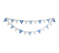 Adorabile Bandiera Triangolo Rosa Blu Tessuto Cotone Bunting per Docce Neonati