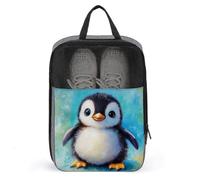 Adorabile borsa per scarpe a forma di pinguino per viaggi e uso quotidiano, anti-polvere, custodia per scarpe da golf