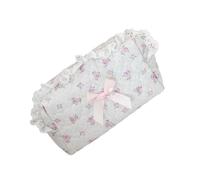 Adorabile borsa portaoggetti in pizzo con interno per uso quotidiano accessori da viaggio organizer per trucco in cotone