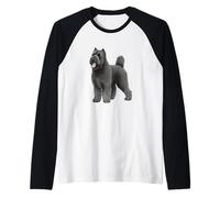 Adorabile Bouvier des Flandres Art Design Maglia con Maniche Raglan