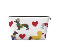 Adorabile cane bassotto, Borsa da toilette Borsa per trucco Borsa per cosmetici Borsa da toilette da viaggio portatile