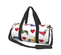 Adorabile cane bassotto, Borsone da viaggio di grande capacità Borsa rotonda Borsa da viaggio sportiva Borsa da viaggio Borsa da fitness