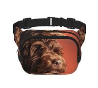 Adorabile cane Cockapoo, Marsupio quadrato a doppio strato, borsa da viaggio, marsupio casual