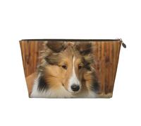 Adorabile cane Sheltie, Borsa per il trucco Borsa per cosmetici Borsa da toilette da viaggio portatile Borsa da toilette