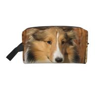Adorabile cane Sheltie, Borsa per il trucco Borsa per cosmetici Borsa da viaggio portatile da viaggio Borsa per trucco Organizer