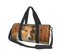 Adorabile cane Sheltie, Borsone da viaggio di grande capacità Borsa rotonda Borsa da viaggio sportiva Borsa da viaggio Borsa da fitness