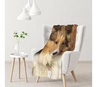 Adorabile cane Sheltie,Coperta morbida, calda, anti-pilling, in flanella, peluche, 76 x 102 cm