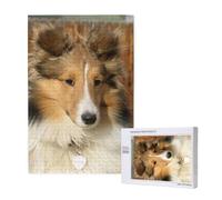 Adorabile cane Sheltie,Puzzle in legno da 1000 pezzi per adulti e adolescenti