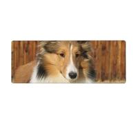 Adorabile cane Sheltie,Tappetino per mouse grande, da scrivania, per tastiera e computer, con base in gomma antiscivolo, 30 x 80 cm