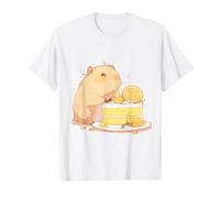 Adorabile Capybara e Yuzu Cake Chibi Kawaii Illustrazione Maglietta