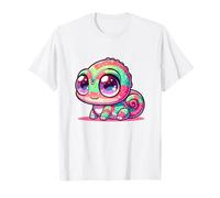 Adorabile Carino Giapponese Kawaii Chibi Camaleonte Maglietta