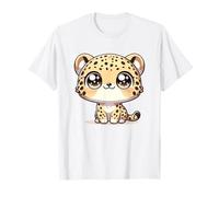 Adorabile Carino Giapponese Kawaii Chibi Cheetah Maglietta