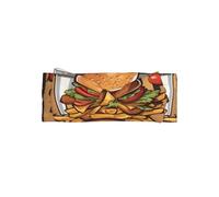 Adorabile cartone animato oversize hamburger stampa Baby Bow fascia - Carino delicato Hairband - Morbido elastico Principessa Fasce