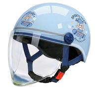 Adorabile Casco Per Bambini Con Visiera Trasparente HD - Casco Alla Moda Per Bambini Dai 3 Agli 8 Anni - Casco Ultraleggero E Regolabile Per Bici E Monopattino Q,48~54cm