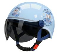 Adorabile Casco Per Bambini Con Visiera Trasparente HD - Casco Alla Moda Per Bambini Dai 3 Agli 8 Anni - Casco Ultraleggero E Regolabile Per Bici E Monopattino G,48~54cm