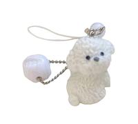 Adorabile cinghia mobile per cani multifunzione da appendere ornamento in lega adatta per telefoni borse e portachiavi, tessuto/piuma