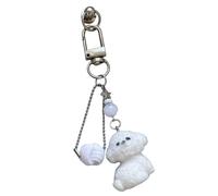 Adorabile cinghia mobile per cani multifunzione da appendere ornamento in lega adatta per telefoni borse e portachiavi, tessuto/piuma
