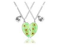 Adorabile Collana Dell Amicizia per 2 Ragazze, Bff Magnete Collane con Ciondolo Avocado, Best Friends Forever Collane, San Valentino Amicizia Gioielli Regali per Bambini Madre Amici Sorelle Nipote