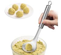 Adorabile cucchiaio per polpette in acciaio inox, 24,7 x 7,2 cm, manico lungo antiaderente, gadget da cucina per cucinare e mangiare