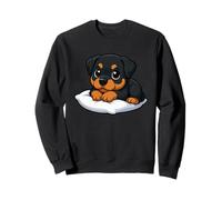 Adorabile Cucciolo di Rottweiler Carino Cane Cartone Animato Felpa