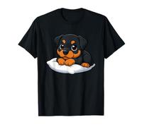 Adorabile Cucciolo di Rottweiler Carino Cane Cartone Animato Maglietta