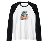 Adorabile Delfino con Anello per Piscina e Vacanze al Mare Maglia con Maniche Raglan