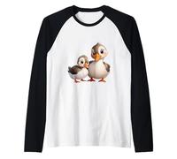 Adorabile Design con Mamma Anatra e anatroccolo Maglia con Maniche Raglan