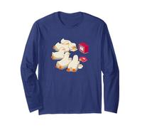 Adorabile Duck Squad Guardando Duck Dramma Romantico,Anatre divertenti Maglia a Manica