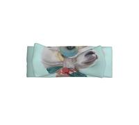 Adorabile e divertente fascia con fiocco con stampa di lama, morbida, elastica e delicata sulla pelle, per neonati e bambini piccoli