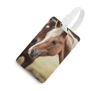 Adorabile etichetta per bagagli a forma di cavallo divertente etichette identificative per bagagli etichette per zaini etichette uniche per borse da viaggio etichette con nome ID valigia identificare