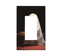 Adorabile fantasma che mangia pizza interruttore luce piastra da parete piastra frontale copertura singola bilanciere 1 banda decoratore presa coperture per la casa cucina camera bagno Decor